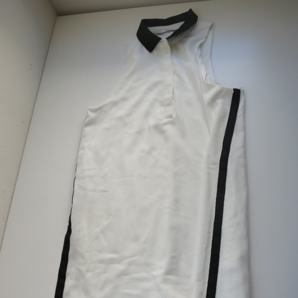 white zara airy mini dress, sporty style brand new
